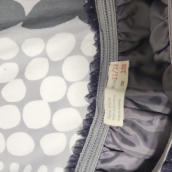 Zara Girls sparkling black grey skirt - Picture 6 of 8